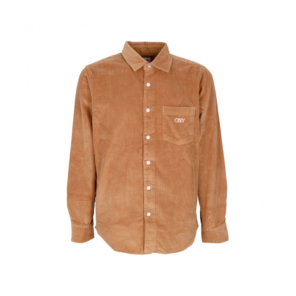 camicia manica lunga uomo julian woven l/s BROWN SUGAR