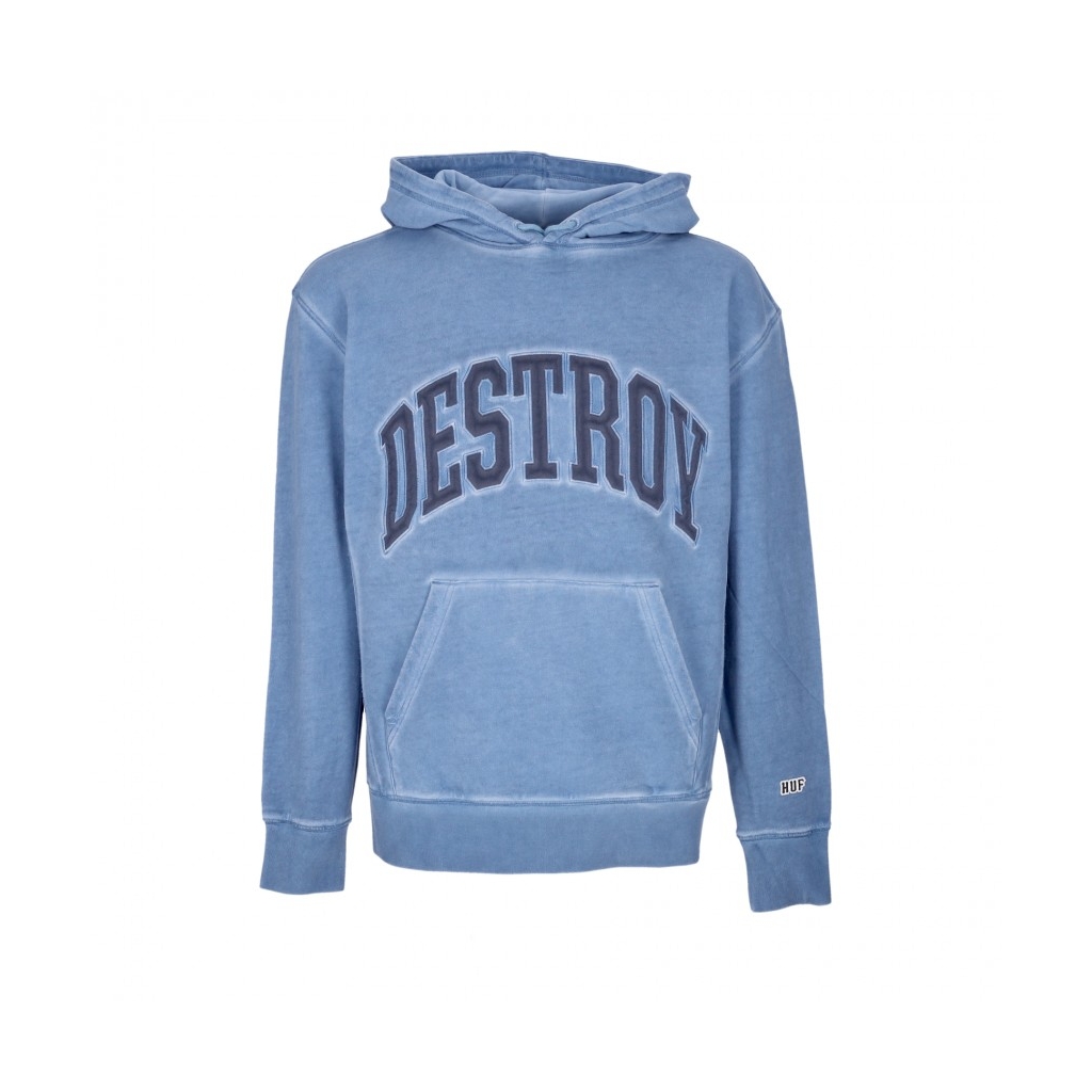 felpa cappuccio uomo destroy rebuild fader hoodie BLUE