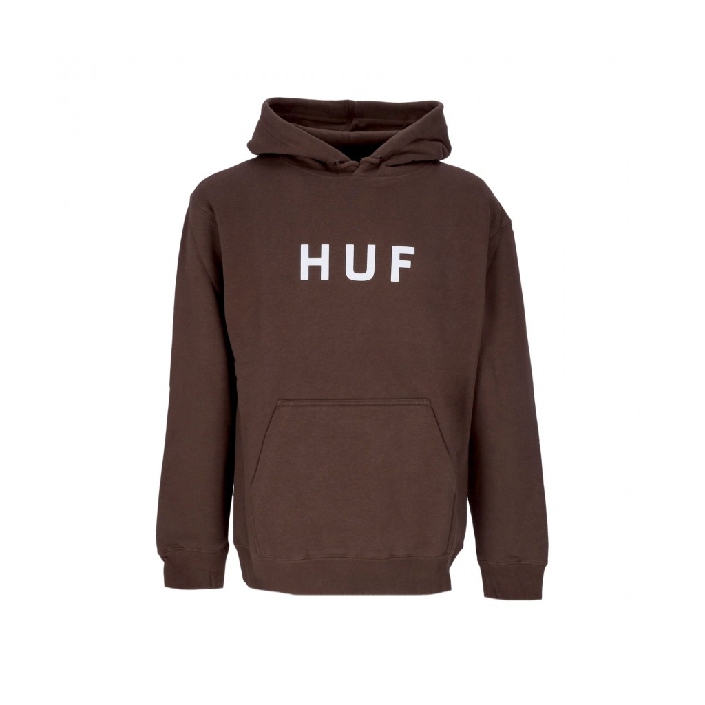 felpa cappuccio uomo essentials og logo p/o hoodie CHOCOLATE