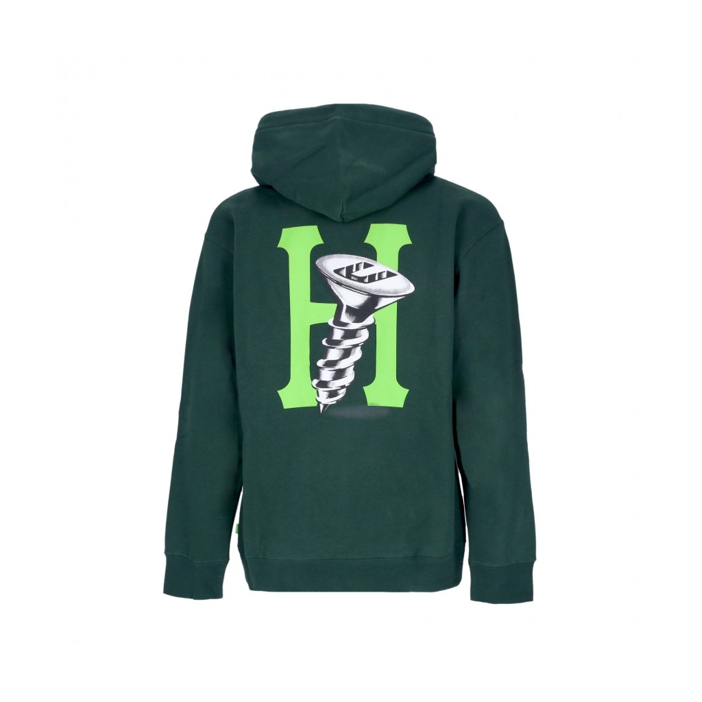 felpa cappuccio uomo hardware hoodie FOREST GREEN