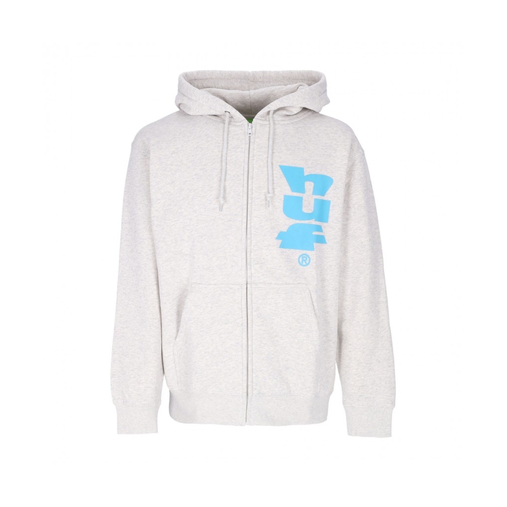 felpa cappuccio zip uomo megablast full zip hoodie ATHLETIC HEATHER