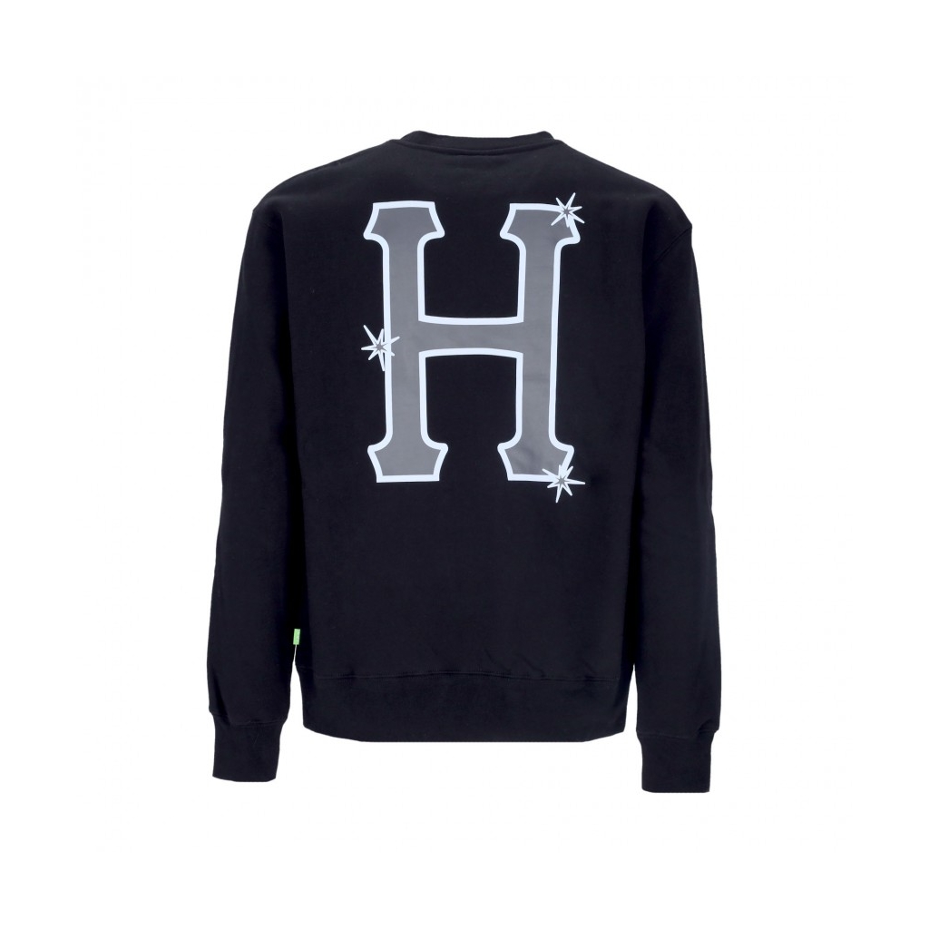 felpa girocollo uomo sideline crewneck BLACK