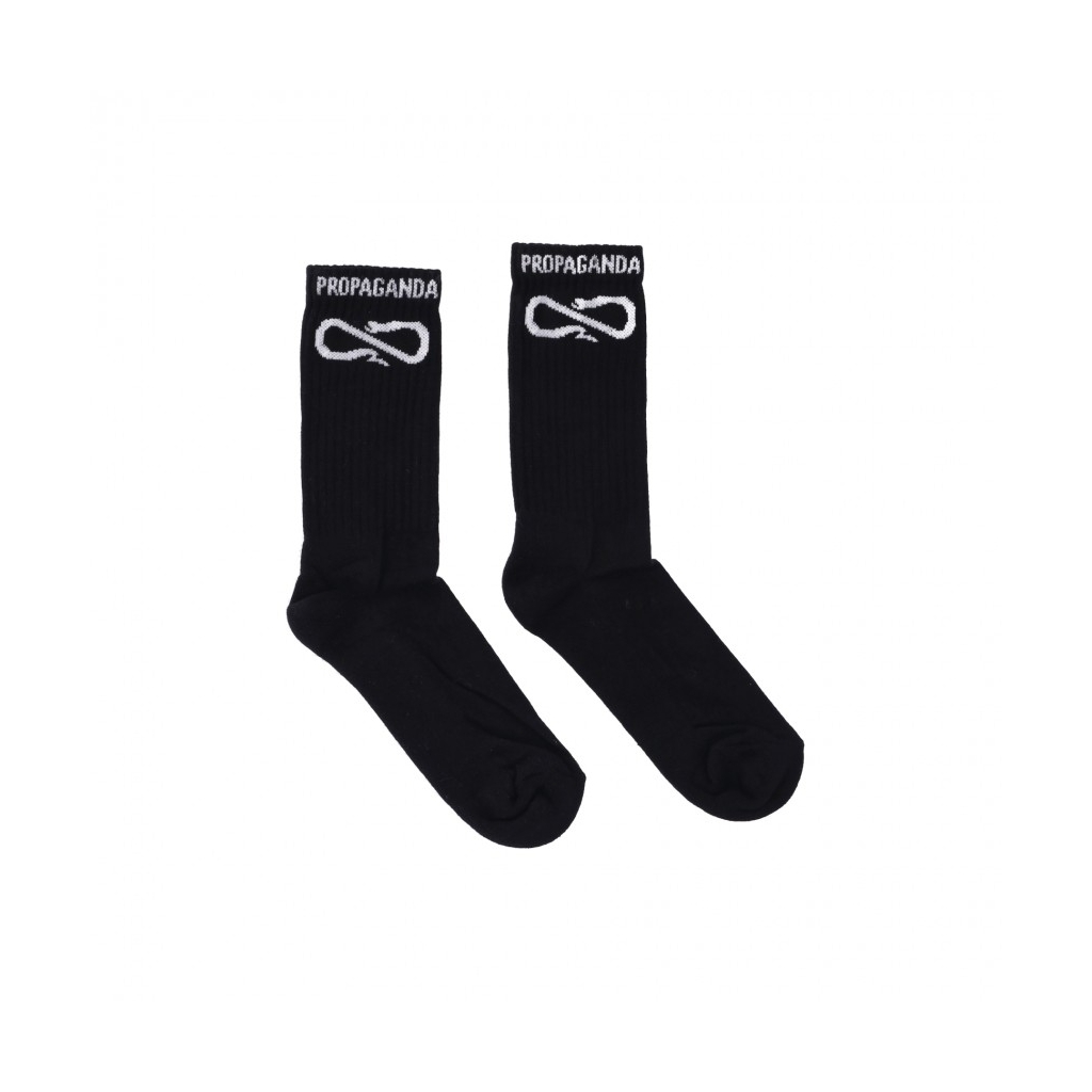 calza media uomo logo socks BLACK/WHITE