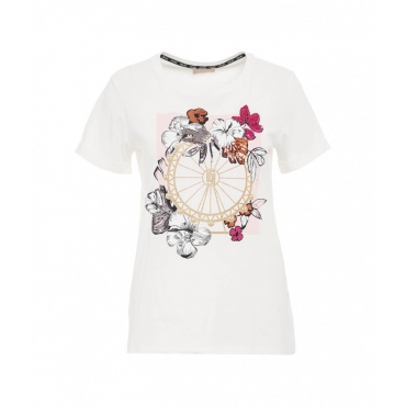 T-shirt con stampa bianco