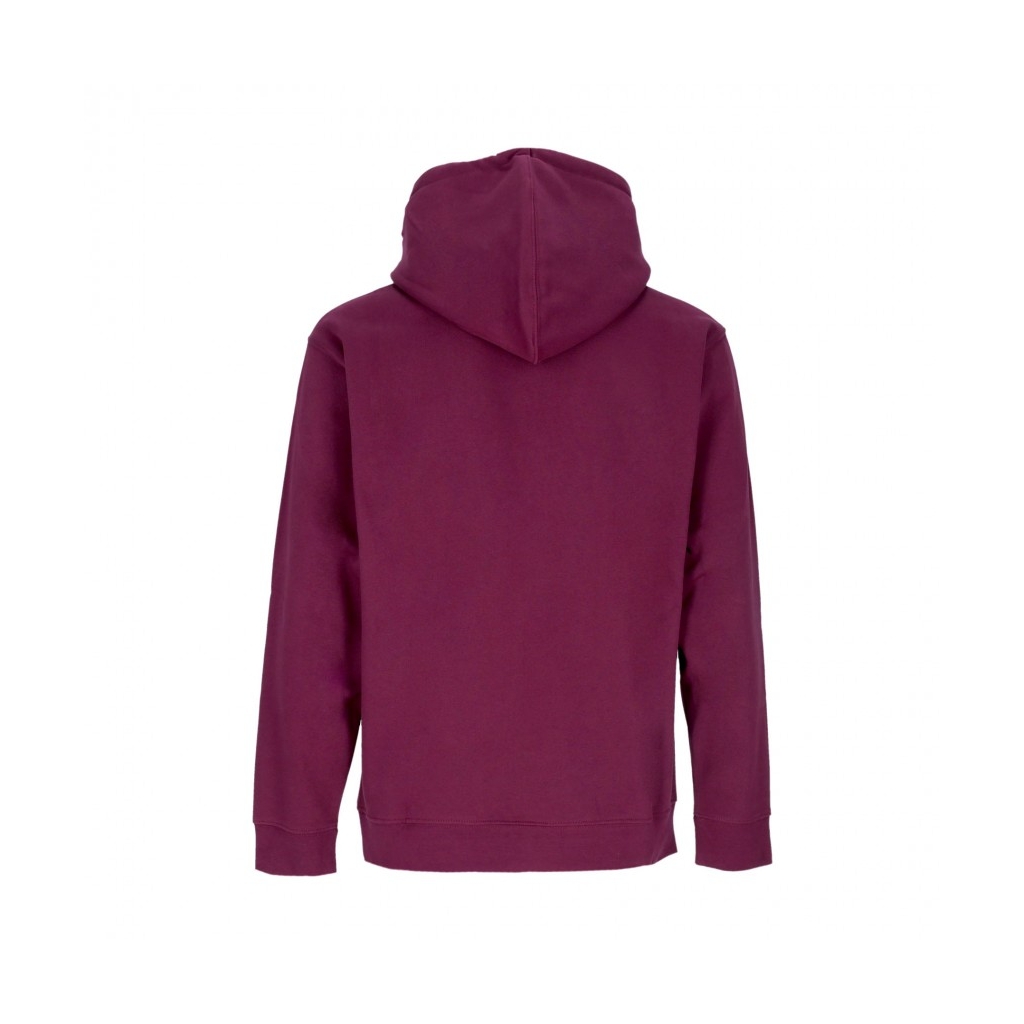 felpa cappuccio uomo bold hood premium fleece BEETROOT