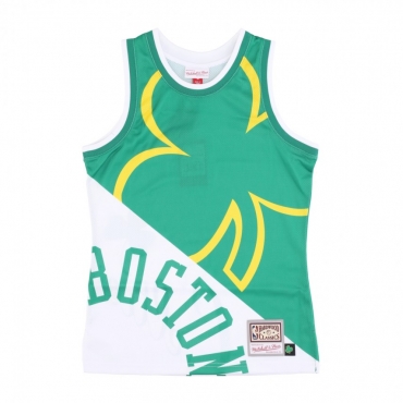 canotta tipo basket uomo nba big face fashion tank 50 hardwood classics boscel GREEN