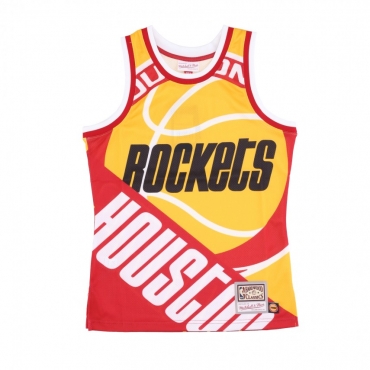 canotta tipo basket uomo nba big face fashion tank 50 hardwood classics houroc YELLOW