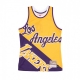 canotta tipo basket uomo nba big face fashion tank 50 hardwood classics loslak YELLOW