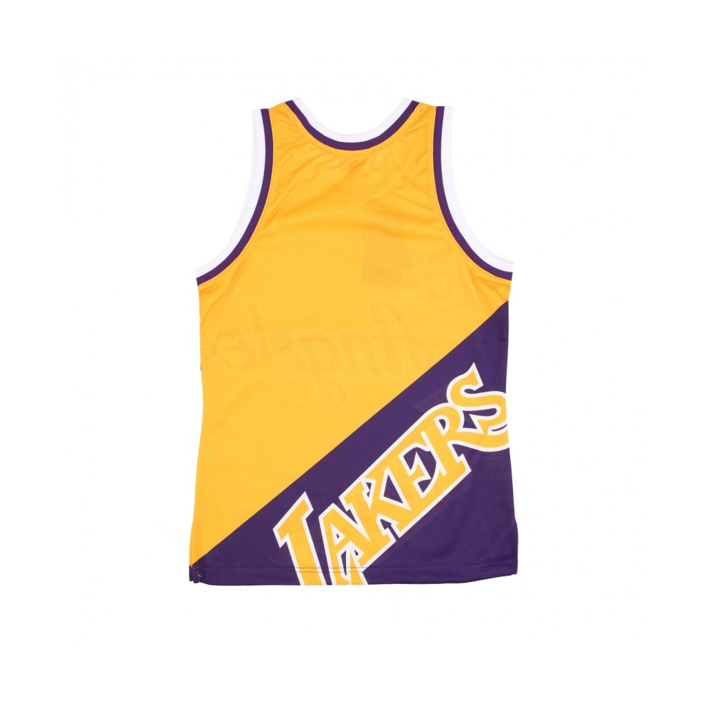 canotta tipo basket uomo nba big face fashion tank 50 hardwood classics loslak YELLOW