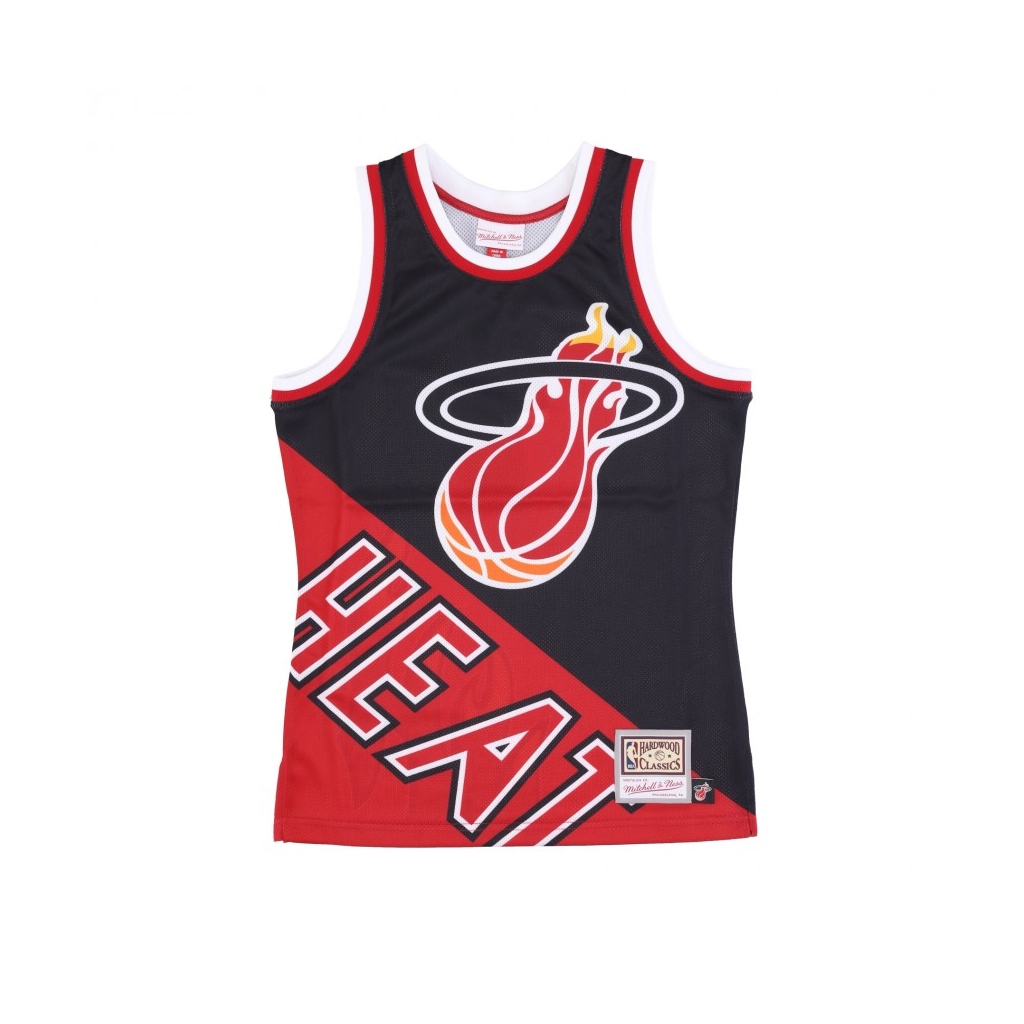 canotta tipo basket uomo nba big face fashion tank 50 hardwood classics miahea BLACK