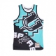 canotta tipo basket uomo nba big face fashion tank 50 hardwood classics saaspu TEAL