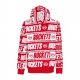 felpa cappuccio uomo nba teamwrap hoodie hardwood classics houroc RED