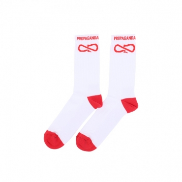 calza media uomo logo socks WHITE/RED