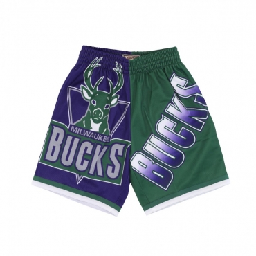 pantaloncino tipo basket uomo nba big face fashion shorts 50 hardwood classics milbuc PURPLE