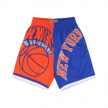 pantaloncino tipo basket uomo nba big face fashion shorts 50 hardwood classics neykni BLUE