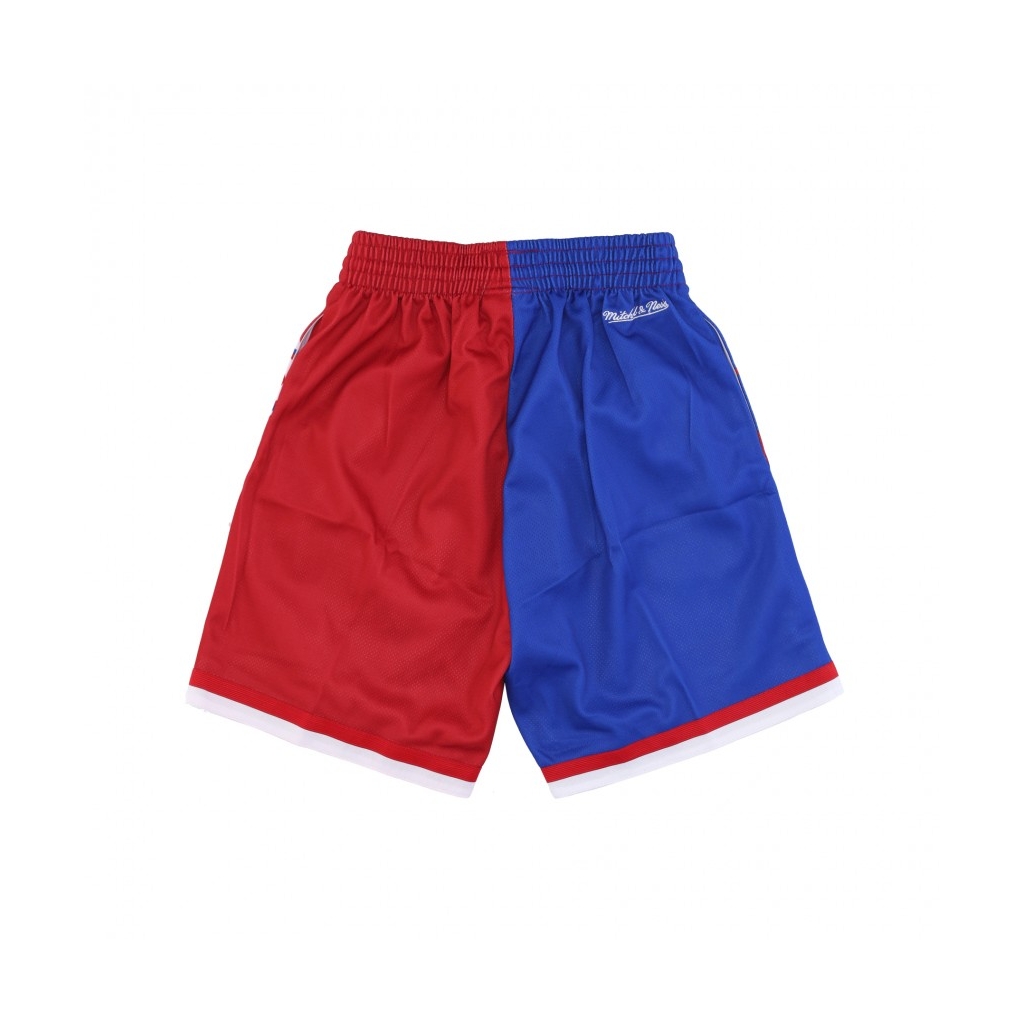 pantaloncino tipo basket uomo nba big face fashion shorts 50 hardwood classics phi76e BLUE