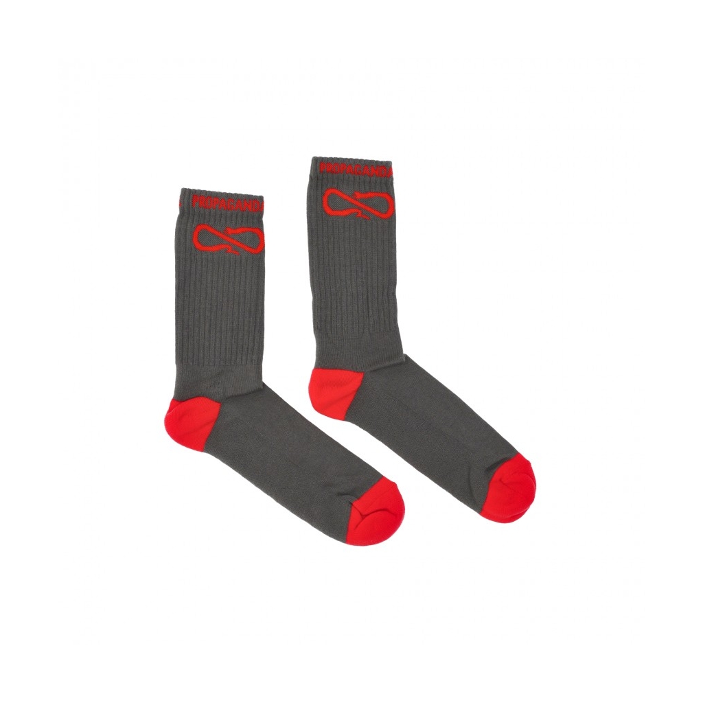 calza media uomo logo socks GREEN/RED