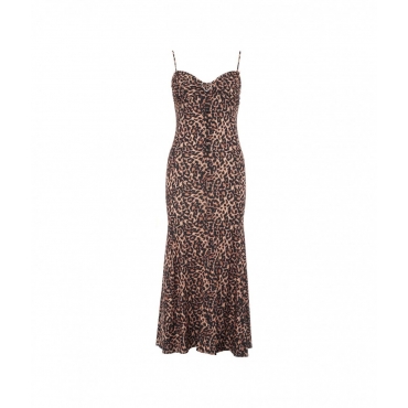 Vestito lungo Jade marrone
