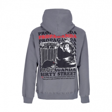 felpa cappuccio uomo trash hoodie GREY