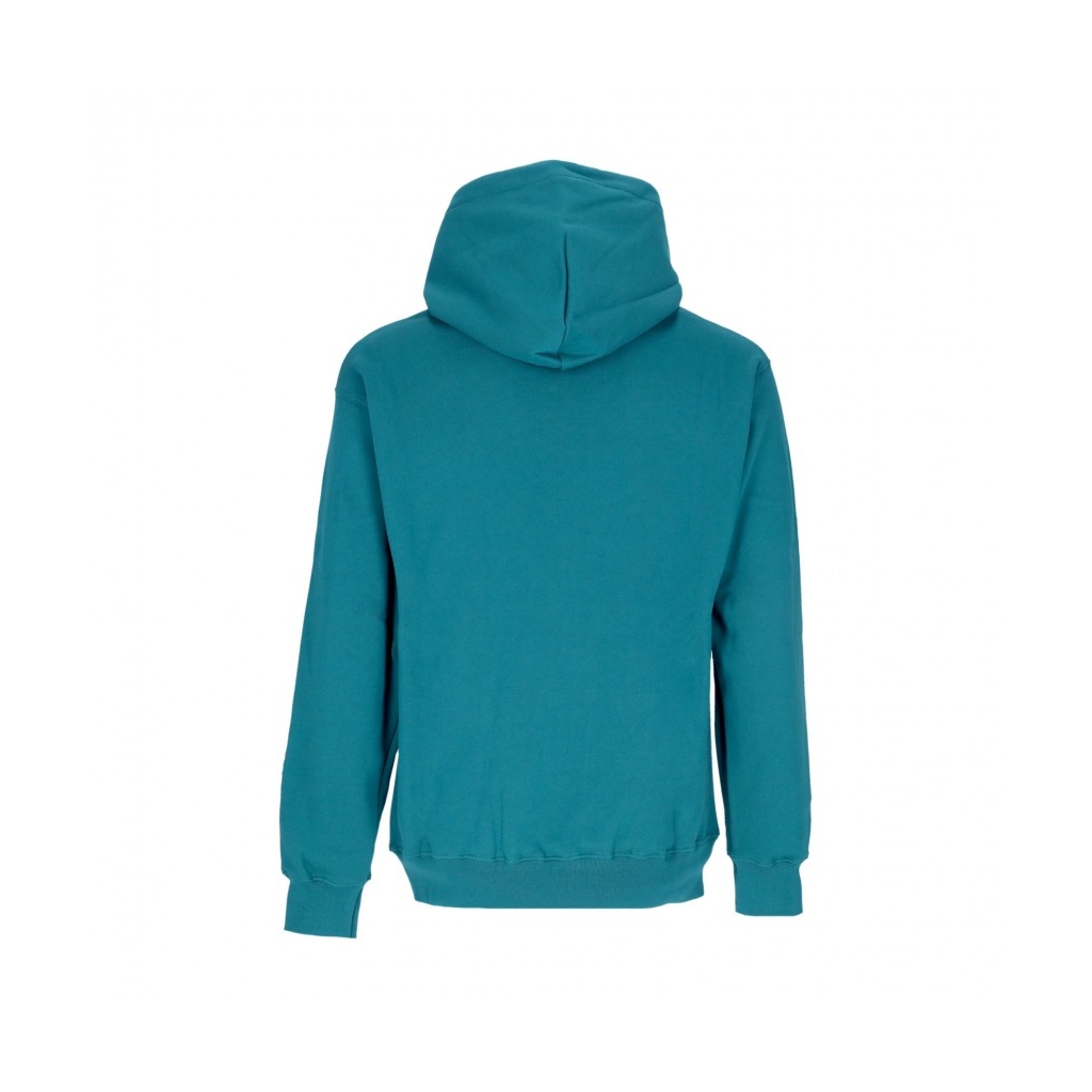 felpa cappuccio uomo college hoodie PETROL