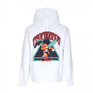 felpa cappuccio uomo triangle sting hoodie WHITE