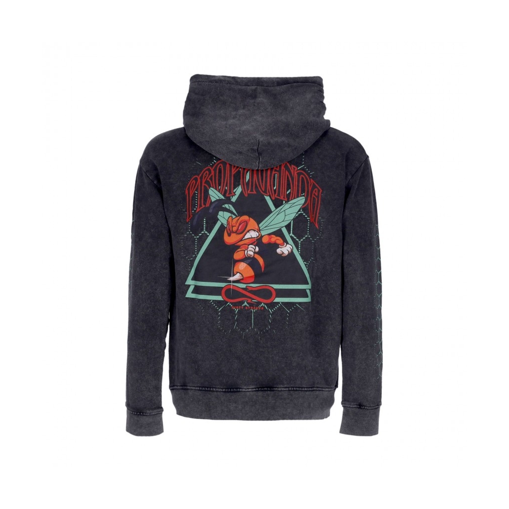 felpa cappuccio uomo triangle sting hoodie STONE WASHED