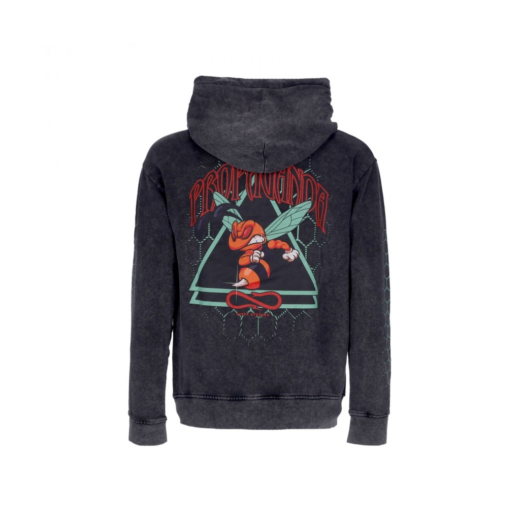 felpa cappuccio uomo triangle sting hoodie STONE WASHED