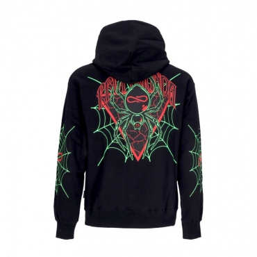 felpa cappuccio uomo triangle web hoodie BLACK