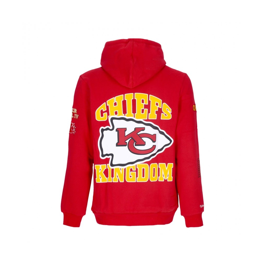 felpa cappuccio uomo nfl team origins fleece hoodie kanchi SCARLET