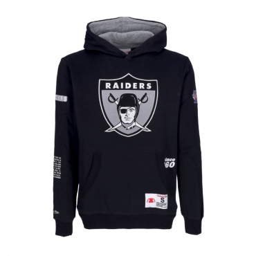 felpa cappuccio uomo nfl team origins fleece hoodie oakrai BLACK