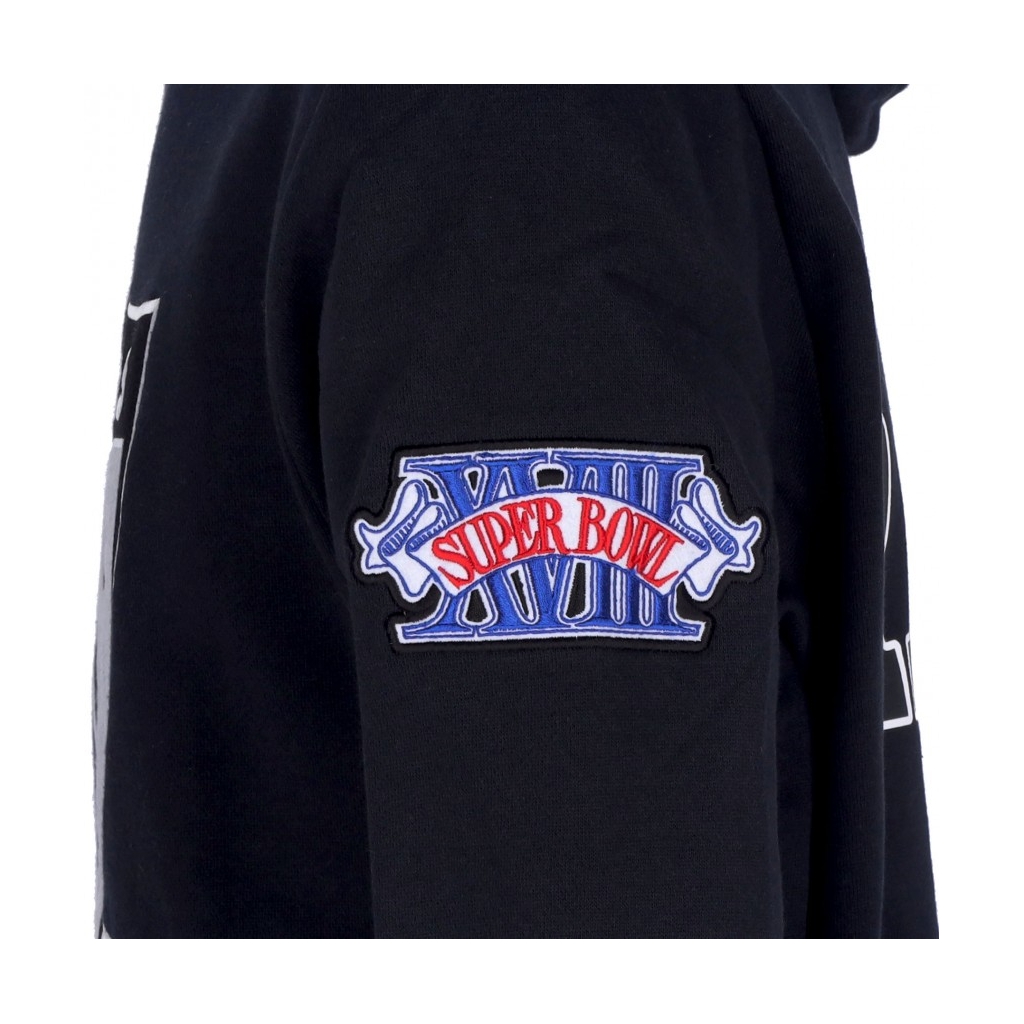 felpa cappuccio uomo nfl team origins fleece hoodie oakrai BLACK