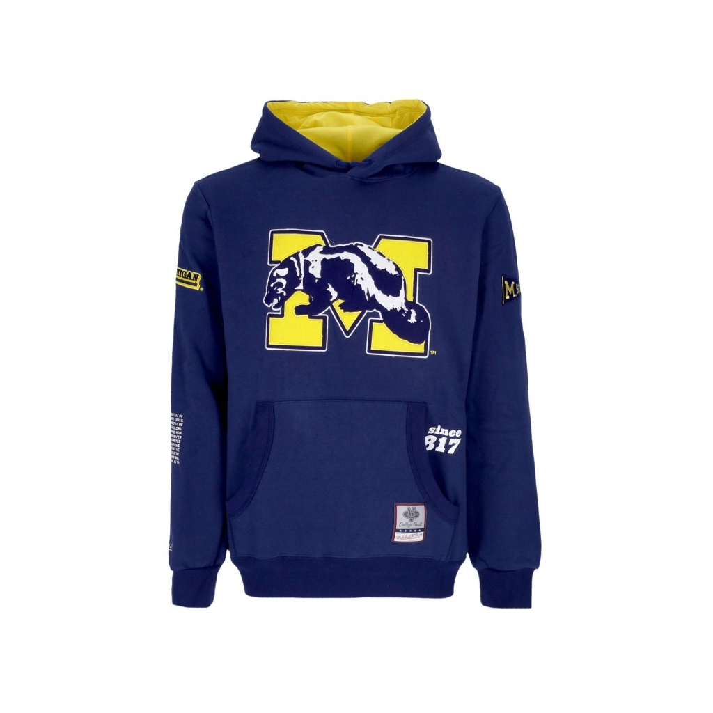 felpa cappuccio uomo ncaa team origins fleece hoodie micwol NAVY