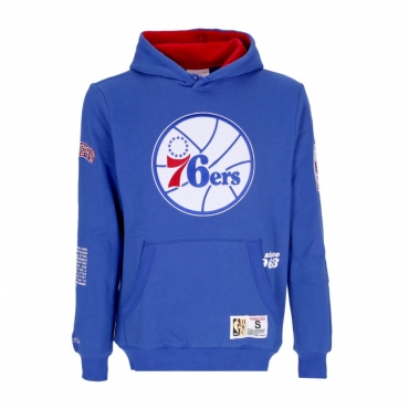 felpa cappuccio uomo nba team origins fleece hoodie hardwood classics phi76e ROYAL