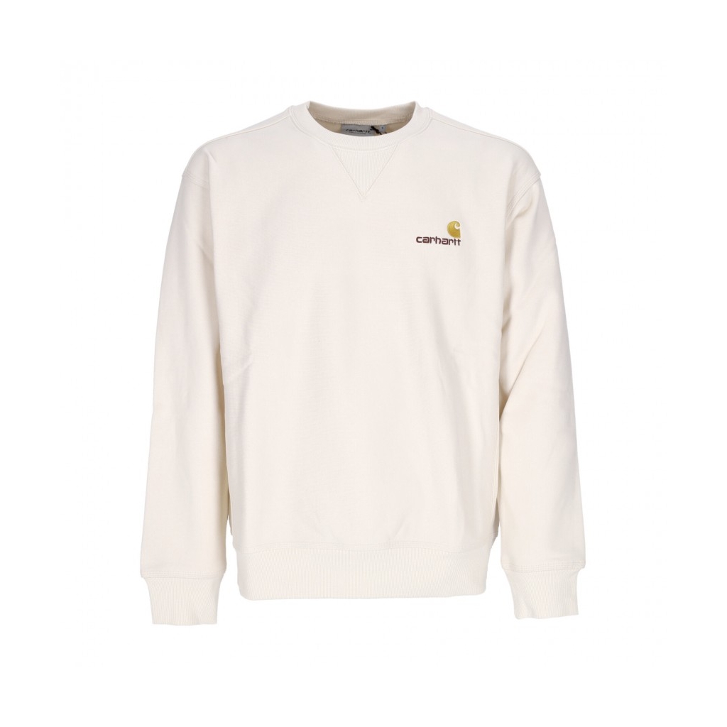felpa girocollo uomo american script sweat NATURAL