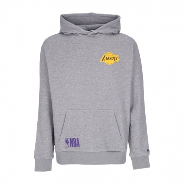 felpa cappuccio uomo nba half logo oversized hoodie loslak HEATHER GREY