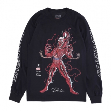 maglietta manica lunga uomo carnage l/s tee x marvel x nychos BLACK