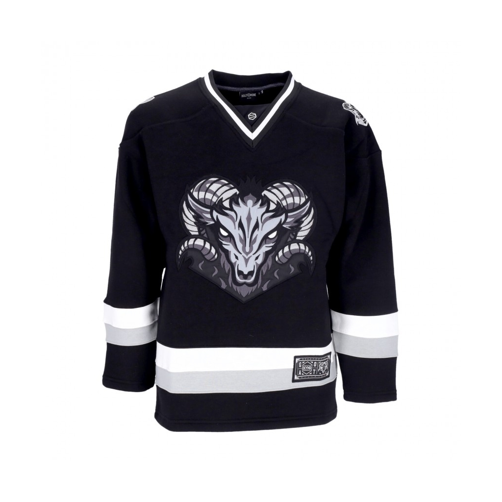 felpa tipo hockey uomo goat hockey crewneck BLACK/GREY