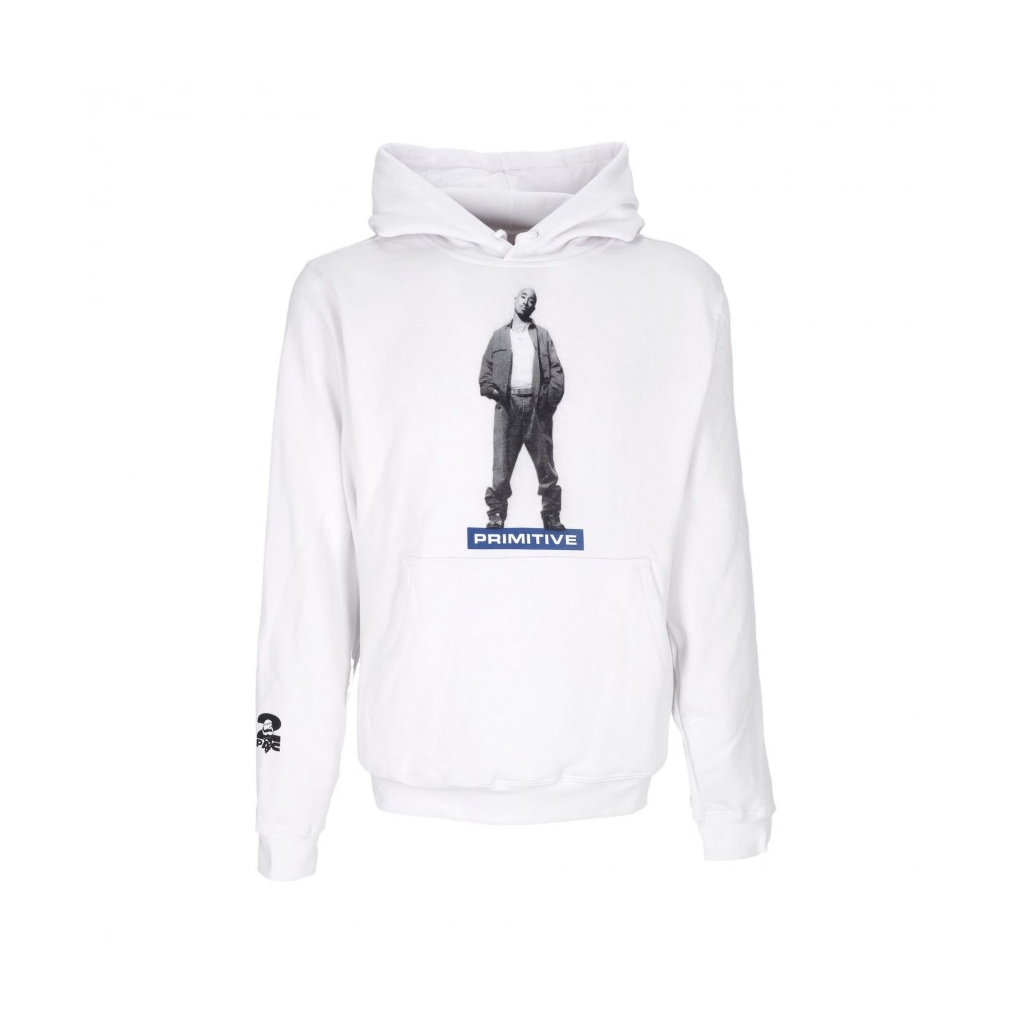 felpa cappuccio uomo posted hoodie x 2pac WHITE