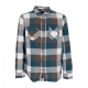 camicia manica lunga uomo box flannel shirt BROWN/GREEN