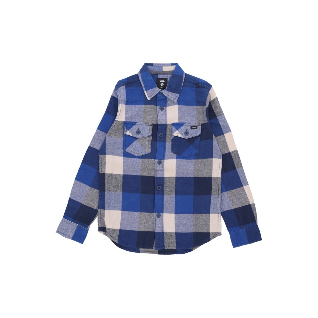 camicia manica lunga ragazzo box flannel l/s shirt BLUE