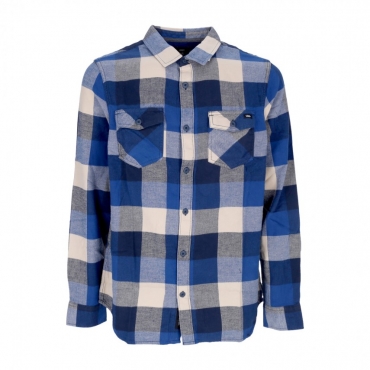 camicia manica lunga uomo box flannel shirt BLUE