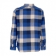 camicia manica lunga uomo box flannel shirt BLUE