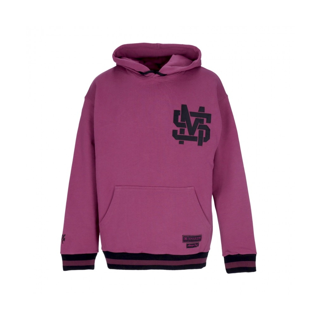 felpa cappuccio uomo monogram hoodie PURPLE