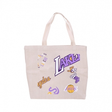 borsa di tela uomo nba team logo tote bag loslak CREAM
