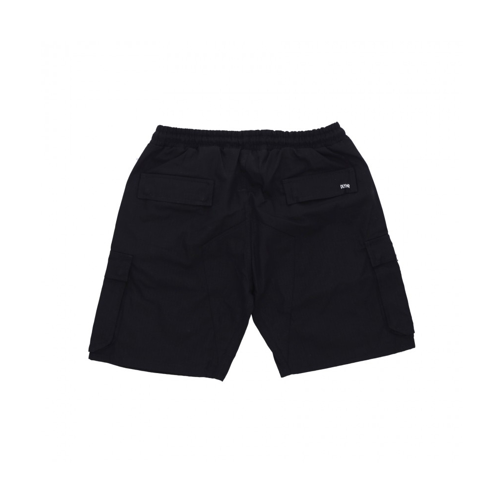 pantalone corto uomo cotton ripstop cargo easyshorts BLACK