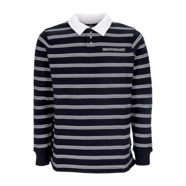 polo manica lunga uomo bauhaus stripe polo crewneck BLACK STRIPE