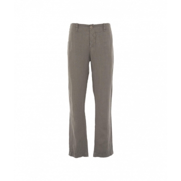 Pantaloni in lino verde