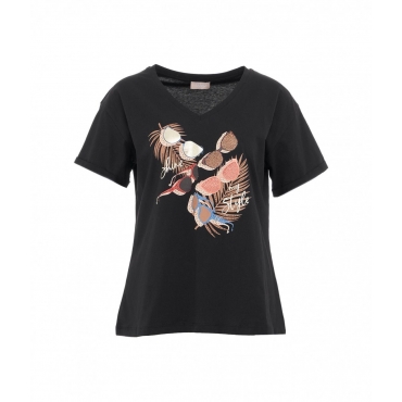 T-shirt con stampa nero