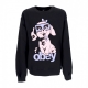 felpa girocollo donna puppy old school crew BLACK