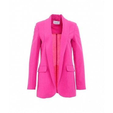 Blazer in lino pink